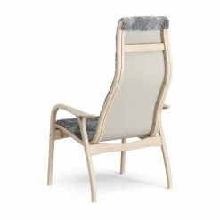 Lamino fåtölj vitpigmenterad ek/fårskinn Scandinavian Grey (grå)