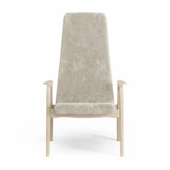 Lamino fåtölj vitpigmenterad ek/fårskinn Moonlight (beige)