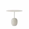 Lato LN9 sidobord vit crema diva marmor