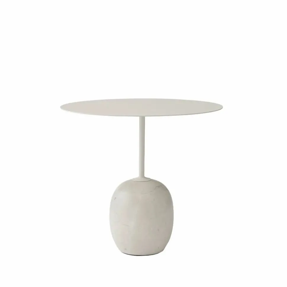 Lato LN9 sidobord vit crema diva marmor