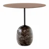 Lato LN9 sidobord Walnut-Emparador marble