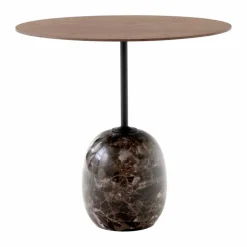 Lato LN9 sidobord Walnut-Emparador marble