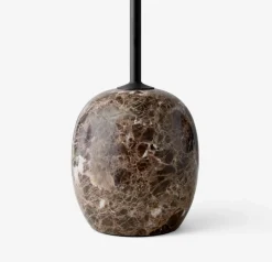 Lato bord LN8 Lacquered walnut-Emperador marble
