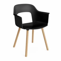 Layout Armchair 221 karmstol Black-lackerad ek