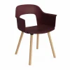 Layout Armchair 221 karmstol Bordeaux-lackerad ek