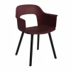 Layout Armchair 221 karmstol Bordeaux-svartlackerad ek