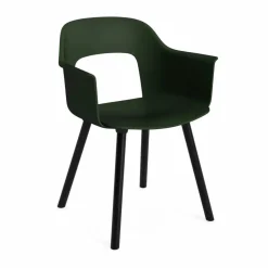 Layout Armchair 221 karmstol Bottle green-svartlackerad ek