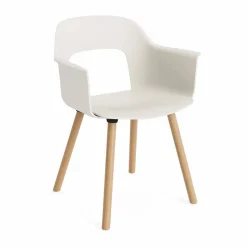 Layout Armchair 221 karmstol Cream white-lackerad ek