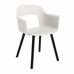 Layout Armchair 221 karmstol Cream white-svartlackerad ek