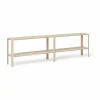 Leaf hylla 2 hyllplan 57x200 cm Vit ek