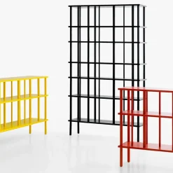 Level hylla/rumsavdelare låg Rödlack col.67 86x170 cm