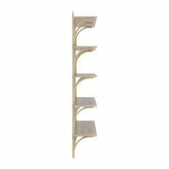 Levi hylla 5 hyllplan Naturlackerad ek-aluminium 180 cm