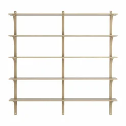 Levi hylla 5 hyllplan Naturlackerad ek-aluminium 180 cm