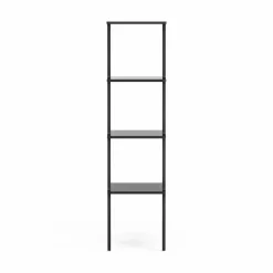 Libri hylla 4 hyllplan Ask svartlaserad
