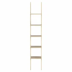 Libri hylla 5 hyllplan Ek lackad