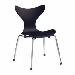 Liljan barnstol Midnight blue målad ask-krom