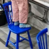Lilla Åland barnstol björk 33 cm Svenssons blå