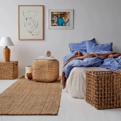 Lily sittpuff natural vattenhyacint kvadratisk