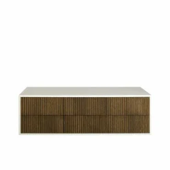 Line byrå Walnut/white-6 lådor-vägghängd