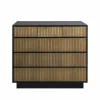Line Hög byrå Walnut/black-3+3 lådor-sockel