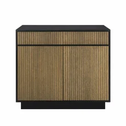 Line Hög skänk walnut/black 2dörrar+2lådor+1hylla sockel