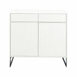 Line Hög skänk white 2dörrar+2lådor+1hylla kromben