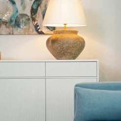 Line Hög skänk white 3dörrar+3lådor+1+1hylla kromben