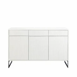 Line Hög skänk white 3dörrar+3lådor+1+1hylla kromben