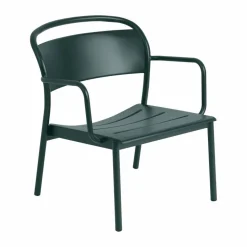 Linear Steel loungefåtölj Dark green