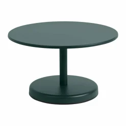 Linear Steel soffbord Dark green Ø70x40 cm