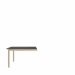 Linear System End Module bord Black-Oak 142x120 cm