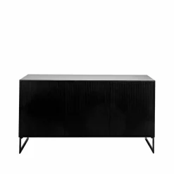 Line skänk black 3dörrar+2hyllor svarta metallben