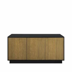 Line skänk walnut/black 3dörrar+2hylla sockel