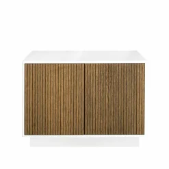 Line skänk walnut/white 2dörrar+1hylla sockel
