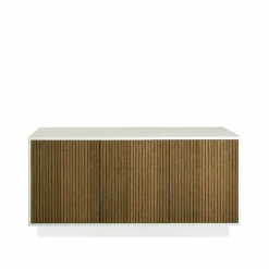 Line skänk walnut/white 3dörrar+2hylla sockel