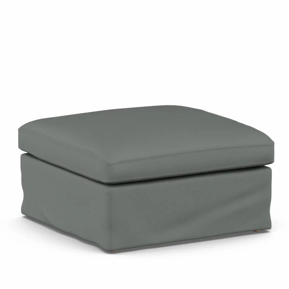 Linnevik fotpall Caleido Grey 1240-vitoljad ek med kappa