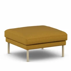 Linnevik fotpall Luiza Mustard 3972-vitoljad ek