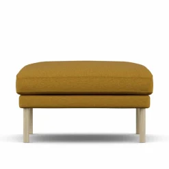 Linnevik fotpall Luiza Mustard 3972-vitoljad ek