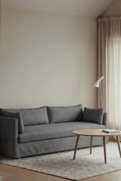 Linnevik soffa Caleido grey 1240-vitoljad ek 4-sits med kappa