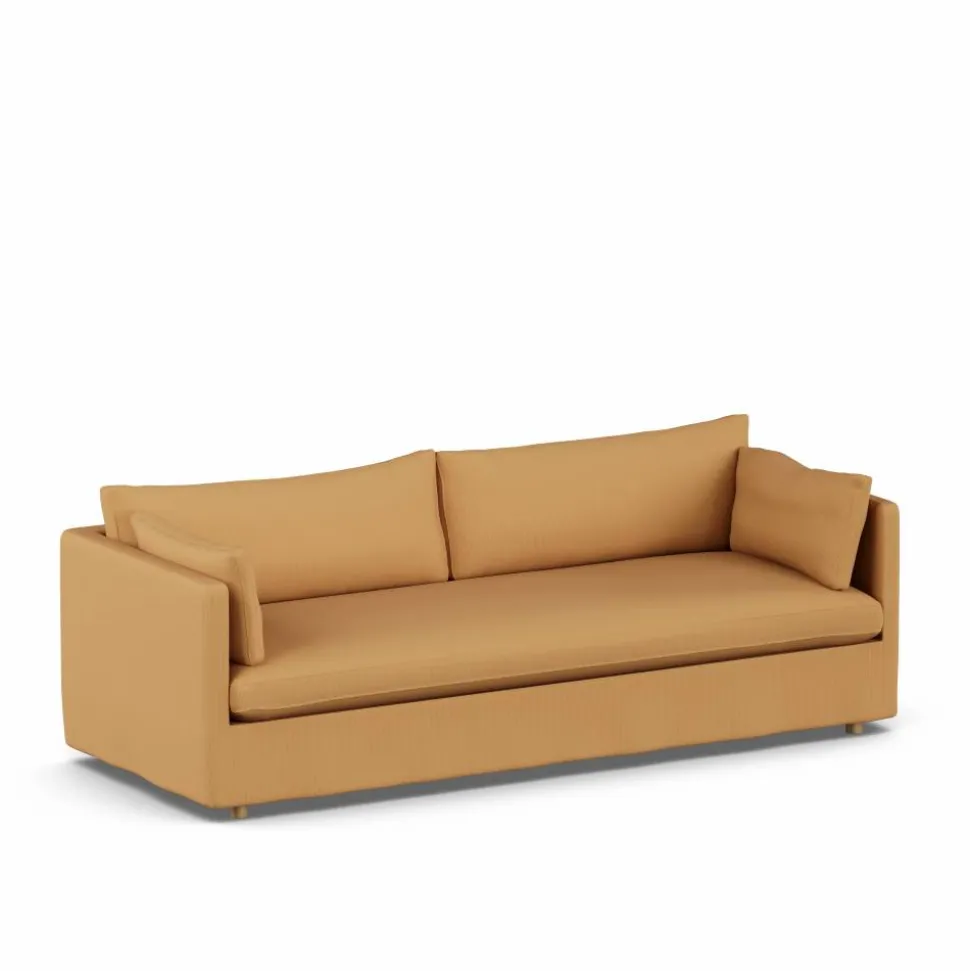 Linnevik soffa Jump honey 1959-vitoljad ek 4-sits med kappa
