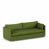 Linnevik soffa Luiza Green 3975-vitoljad ek 4-sits med kappa