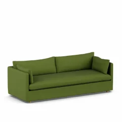 Linnevik soffa Luiza Green 3975-vitoljad ek 4-sits med kappa