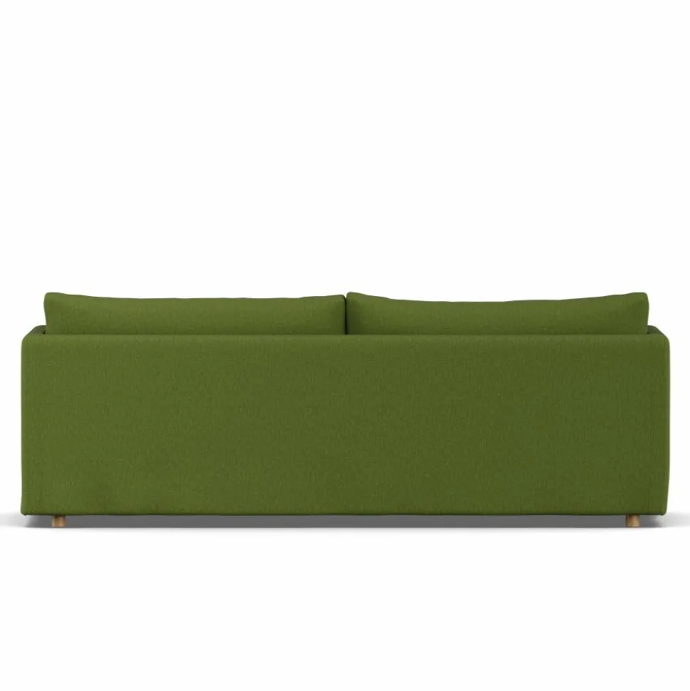 Linnevik soffa Luiza Green 3975-vitoljad ek 4-sits med kappa