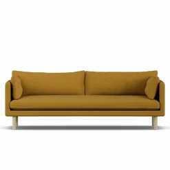 Linnevik soffa Luiza Mustard 3972-vitoljad ek 4-sits