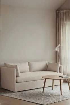 Linnevik soffa Same Beige 6670-vitoljad ek 2-sits med kappa