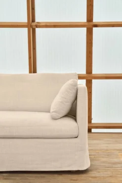 Linnevik soffa Same Beige 6670-vitoljad ek 4-sits med kappa