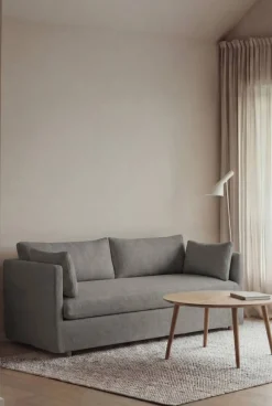 Linnevik soffa Same Grey 6673-vitoljad ek 2-sits med kappa