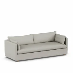 Linnevik soffa Same Grey 6673-vitoljad ek 4-sits med kappa