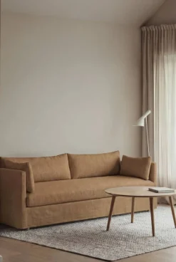 Linnevik soffa Same Ochre 6676-vitoljad ek 4-sits med kappa