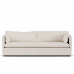 Linnevik soffa Same Off White 6671-vitoljad ek 4-sits med kappa
